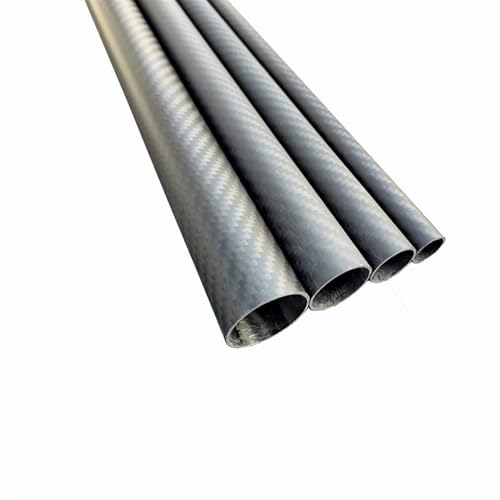 4PCS Twill Matte 3K Carbon Fiber Circular Tube Length 500mm high Hardness OD 8mm 10mm 12mm 16mm 20mm 25mm 30mm Carbon Fiber Square Tube(4 pcs 14x12x500mm)