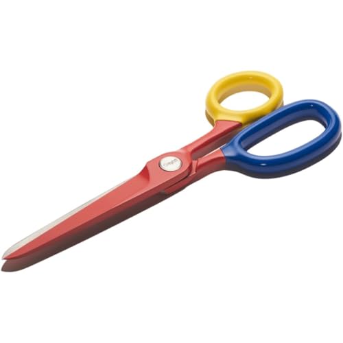 Craighill Chroma Scissors - 8.5” Heavy Duty Stainless Steel All Purpose Scissors for Office Supplies, Crafts & Home, Ultra Sharp, Comfort Grip Handles (Red)