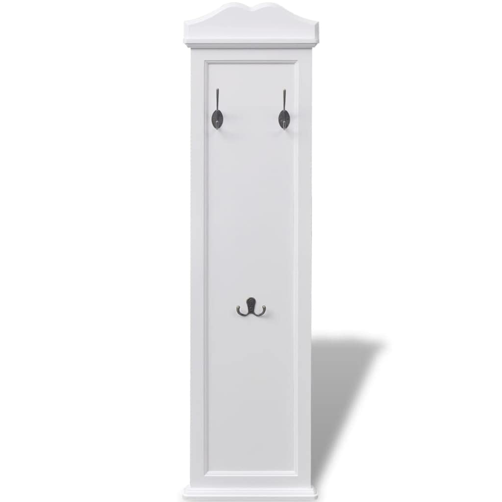 vidaXL 2X Legno Abete Appendiabiti da Parete con 3 Ganci Bianchi Attaccapanni