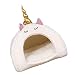 STOBOK Lit D' Animal de Côté Licorne Réchauffeur Hamster Mice Rat Peluche Maison Nest pour Petite Pet Chiot Rabbit Squirrel Détail
