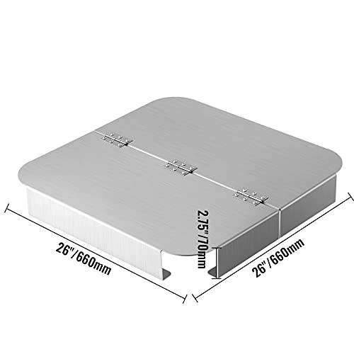 Vevor Fire Pit Heat Shield, 26 X 26 Inch Deck Defender & Grass Guard, High Temp Fire Pit Heat Deflector, Fire Pit Mat For Grass Lawn Guarding, Fire Pit Pad For Outdoors, Bonfires, Wood Burning, Square #TOP7