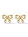 MUMREUES Gold Earrings for Women 14K Gold Plated Stud Earring Dainty Minimalist Simple Small Bow Earrings Jewelry Gift for Her