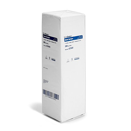 MediChoice Esponja de Gasa, 12 capas, No estéril, 3x3 pulgadas, Blanca, 1314GZ3502 (Caja de 4000) miniatura 1