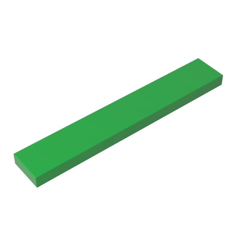 Gobricks 6636 Foundation Plate Tile 1x6 with Groove 50 Pieces GDS-564 Compatible with Lego Building Blocks Color:Bright Green — image 1