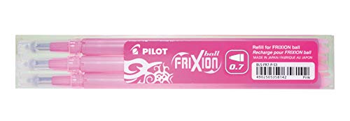 Pilot Frixion 0.7mm Ink Refills for Frixion Pens - Three Pack (Pink)