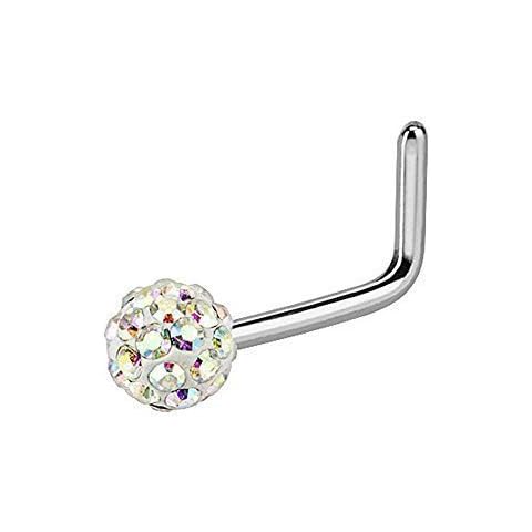Gekko Body Jewellery Surgical Steel L Bend Nose Stud Cover