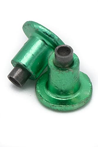 BILLY FLAMINGO'S BRAND Bike Studs for Fat Bike Tires, Aluminum Body, Concave Carbide Tip, Anodized, Stud Nuggets, Qty 101pcs (Green)