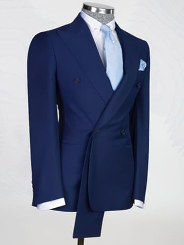 Men's Blazer Double Breasted Tuxedo Coat Office Work Activity Suit Jacket2