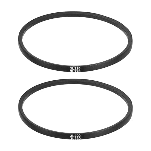 uxcell 2Pcs 3L220 Classic Wrapped Rubber V-Belt, 22"(559mm) Outside Circumference, 3L Profile V Belt 3/8" Width 7/32" Height