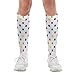 XTPSHN Rainbow Polka Dot Crew Socks 16 Inch Cozy Breathable Sock Fit Fun Fashion Sockings for Women Men
