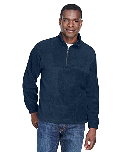 Col 1/4 zip navy Harriton M980 chandail en polaire bleu marine unisexe 3XL