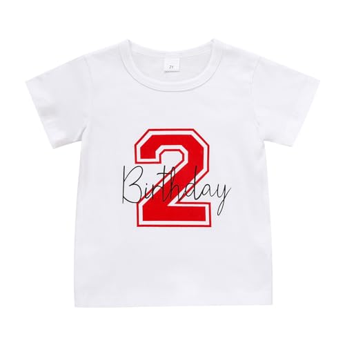 Toddler Boy 2nd Birthday Short Sleeve T Shirt Outfit T-Shirt Clothes - Main Image