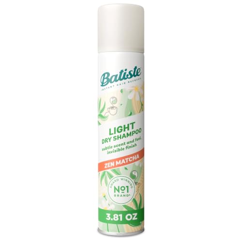 Batiste Light Dry Shampoo, Zen Matcha, Invisible Finish, Refresh Hair & Absorb Oil Between Washes, 3.81 Oz.