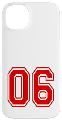 �i���o�[06 Red Sports Team Style �X�}�z�P�[�X iPhone 14 Plus �p