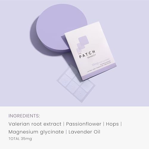 Image of The Patch Remedy Sleep with Lavender Patch | Valerian, Passionflower, Hops, Magnesium Glycinate, Lavender | 30 Patches