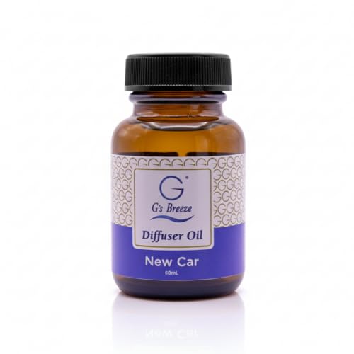 G's Breeze New Car Diffuser Oil – 60ml Soft & Soothing New Car Scent, Long-Lasting Aroma for Nurseries, Bedrooms, & Living Rooms, Easy Refill for Essential Oil Diffuser
