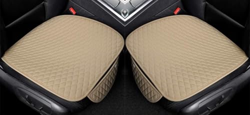Image of Car Seat Mat Vehicle Seat Cover Car Seat Cushions Front Single Seat Cover (Pack of 2) (Car Seat Cover Cream)