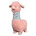 LSQXSS Alpaca Peluche Peluche Ripiene Alpaca Animale Simpatico Peluche, Cuscino per Bambole di Peluche, Guscio Lavabile, Peluche Alpaca Coccole per Ragazzi e Ragazze(Color:Pink,Size:50cm)
