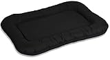 Knuffelwuff Wasserfestes In und Outdoor Hundebett Lucky aus Nylongewebe XXL 118 x 85cm Schwarz - abnehmbarer Bezug - waschbar - für große, mittelgroße und kleine Hunde