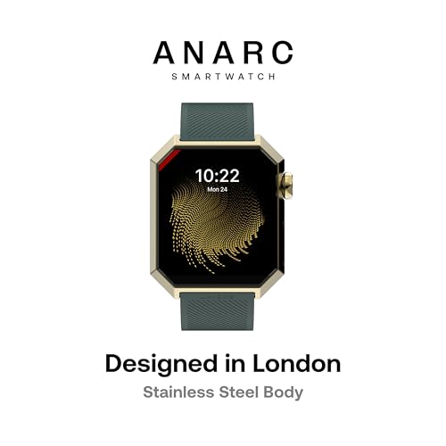 Layers Anarc Smart Watch–1.85” AMOLED Octagonal Display I Stainless Steel–Designed in London I HiSilicon Processor I 6-axis Motion Sensor I Precise Heart Rate & SpO2 Monitoring I IP68 Water Resistant