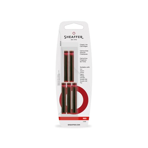 Image of Sheaffer Pack of 5 - Skrip Red Ink Cartridges