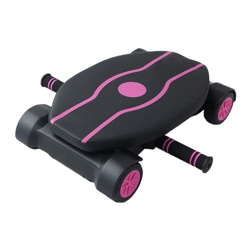 QSTDGVPW Home Gym Gym Máquina de Rueda Abdominal para El Fortalecimiento Del Cuerpo, Rosa