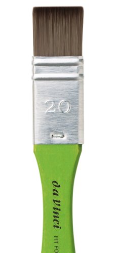 Da Vinci Student Series 5073 Fit For School And Hobby Paint Brush, Mottler Flat Elastic Synthetic With Green Matte Handle, Size 20 #TOP1