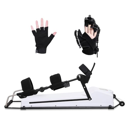 LYDZUSDP Electric Leg Knee Rehabilitation Trainer,Digital Screen Display,Adjustable Angle and Speed,Memory Function,with Hand Training Gloves(Left Glove Over 175cm)