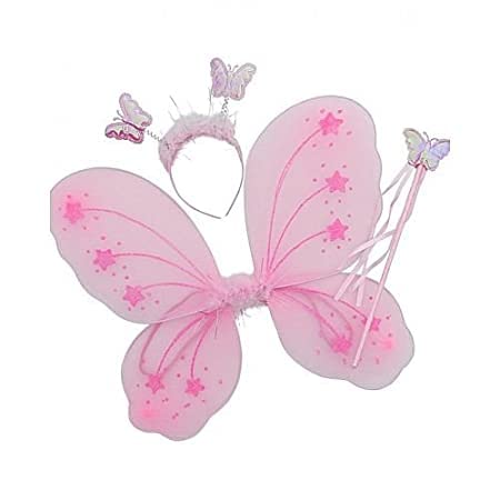 Priya Party Express Girls Butterfly Fairy Angel Wing, Wand and Hairband for Baby Kid Birthday Occasions 1 PC (Light Pink) (B09NK56W6R) Amazon Price History, Amazon Price Tracker