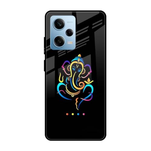 Image of SmashItUp Ganpati | God | Ganesha Designer Printed TPU Metal Case Mobile Back Cover for Redmi Note 12 Pro 5G