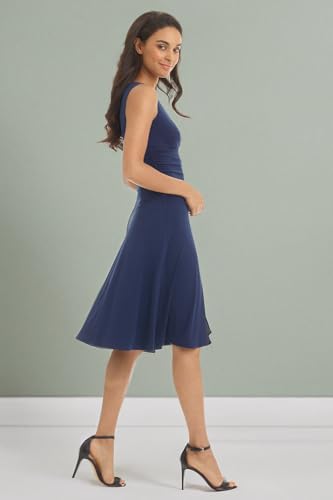 Rekucci Women's Slimming Sleeveless Fit-and-Flare Tummy Control Dress4