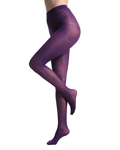 80 Denier Microfibre Tights for Women Soft Semi Opaque Solid Color High Waist Footed Pantyhose3