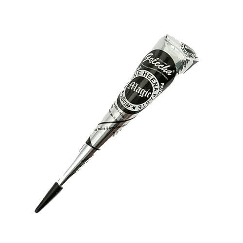 Naturic 1x Henna Tattoo Temporäre Tattoo Temporäre Mehndi Tattoos Natürliche Kegel Tattoo sticker Temporäre Tätowierung - Schwarz