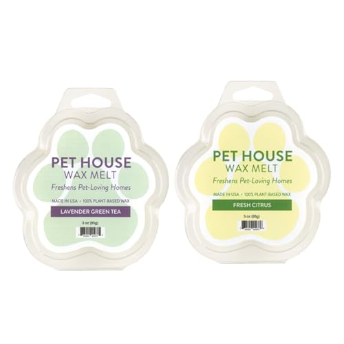 Image of Pet House Lavender Green Tea, Fresh Citrus Scented Wax Melts - Long-Lasting Plant Based Summer Wax Melts Pet Friendly Pack of 2