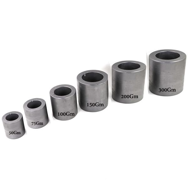 Surya Set of Graphite Carbon Crucible for Casting, Melting, Refining Gold, Silver, Copper, Aluminium, Brass, LED, Scrap, Jewellery (Color- Grey, Pack of 6), Graphite,Graphite, Metal-image-19