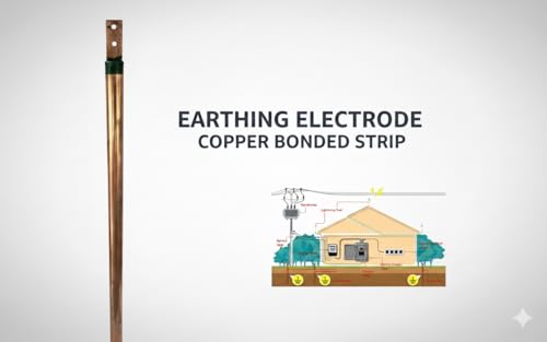 Image of Daystar Solutions Copper Bonded or Coated Earthing Electrode 1Meter 40 mm Diameter | 1 Meter Long Copper Bonded Strip is Present Filled with Bentonite Clay Compatible for Up to 5 KW of Load Capacity.