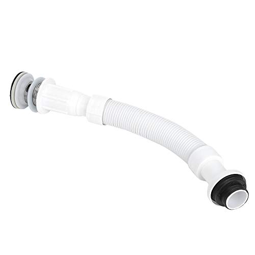 Qukaim Tubo de drenaje individual para fregadero de cocina de 37 mm, a prueba de olores, montaje de drenaje de fregadero de acero inoxidable, drenaje en forma de L, kit de tubería de drenaje para
