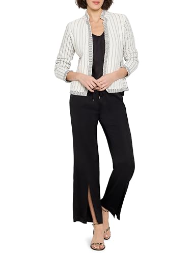 NIC+ZOE Women's Plus Size Pinstripe Notch Collar...