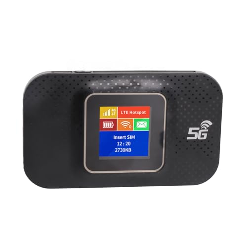 Generic Enrutador de Punto de Acceso Móvil WiFi Portátil 4G con Batería Larga para Viajeros de Negocios, Enrutador WiFi de Viaje Ligero para Teléfono, Tableta y Portátil (Black)