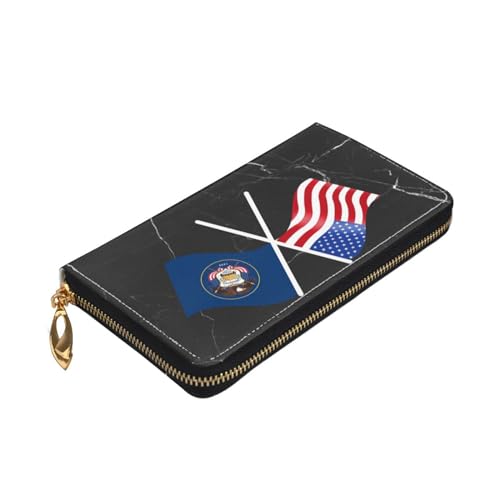 American And Utah Flag Wallet Card Bag4