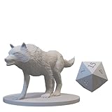 Large Animal Miniature for DND Pathfinder RPG Unpainted Resin 28mm-32mm (Dire Wolf)