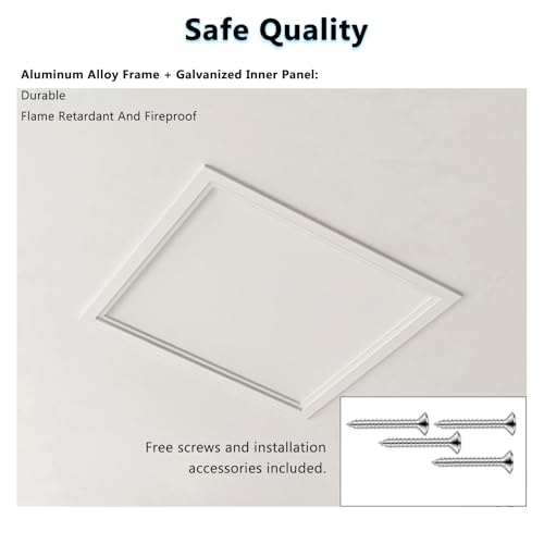 Konfigurowalny biały panel dostępu do sufitu podwieszanego – ciężka zdejmowana osłona otworu ściennego ze stopu aluminium do płyt kartonowo-gipsowych, trwałe panele ścienne dla łatwego dostępu i