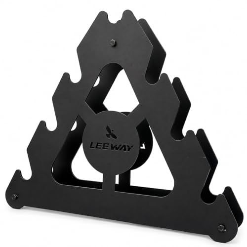 Image of Leeway Dumbbell Stand for Home | A- Frame 3-Tier Dumbbell Rack Stand for Home Gym Workout | Heavy Duty Dumble Weight Rack | Space-Saving | Dumbell Holder (1, Black, Small 3 Tier Dumbbell Stand)
