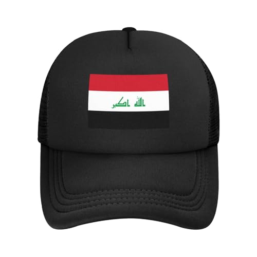 Casquettes Outdoor Design Irak National: Mesh Baseball/Camionneur/Dad | Upf50+ Réglable Anti-UV