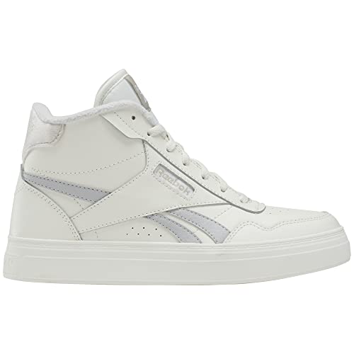 Reebok Women's Court Advance Bold High Sneaker, Chalk/Pure Grey/Beige, 5