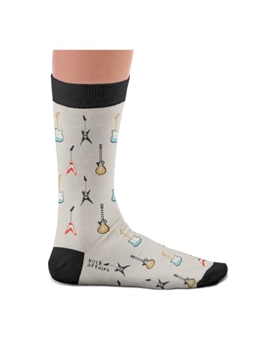 Calcetines divertidos comodos anti rozaduras diseño de seis cuerdas