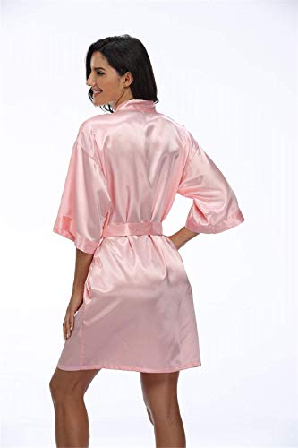 Image of Women's Pure Short Silky Robes Bridesmaid Bride Party Satin Robes Sleepwear