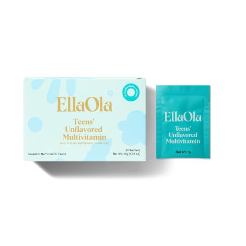 ELLAOLA Teen Multivitamin Powder Tasteless SugarFree Sachets Ages 12-17