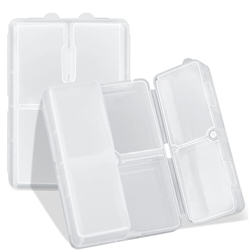 Image of FYY Travel Pill Organizer,7 Compartments Large Pill Box Medicine Case-Clear