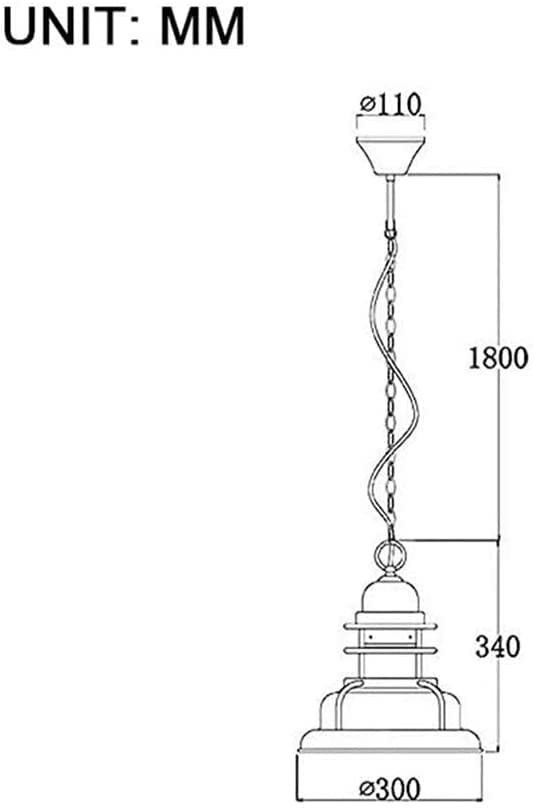 Lámpara colgante rústica E27 para decoración de hogares 5